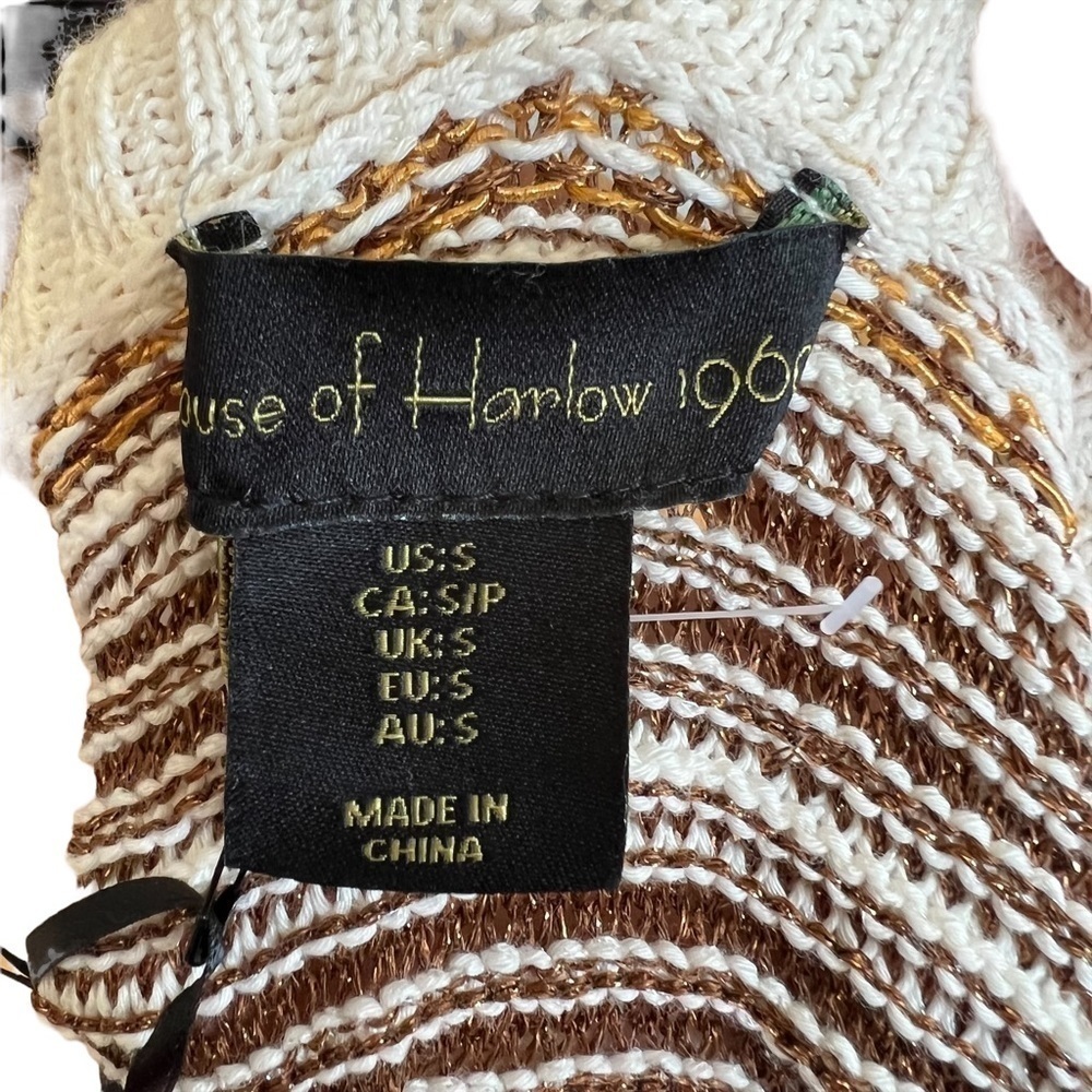 HOUSE OF HARLOW 1960 Crochet Knit Crop Cardigan - Picture 6 of 7